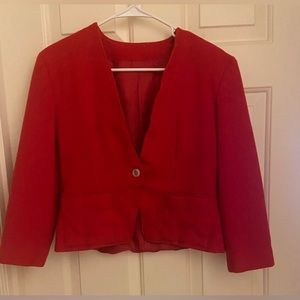 Perfect Ladies Blazer/ Jacket Red for the Holidays. Size 10 Like New